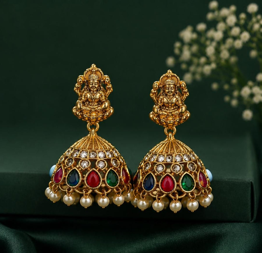 Navarathna Jhumkas